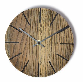 Boom - Horloge de table/murale avec mouvement à quartz - Chêne non traité - Blanc 4