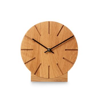 Boom - Horloge de table/murale avec mouvement à quartz - Chêne non traité - Noir 6