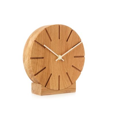 Boom - table/wall clock with quartz movement - oak oiled - beige