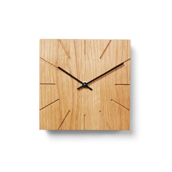 Beam - Horloge de table/murale avec mouvement à quartz - Chêne non traité - Noir 2