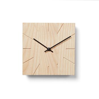 Beam - Horloge de table/murale avec mouvement à quartz - Chêne non traité - Noir 4