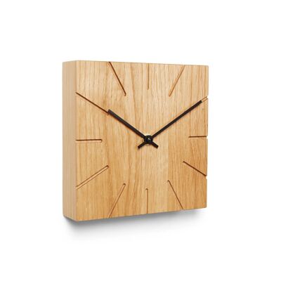 Beam - table/wall clock with quartz movement - oak oiled - black