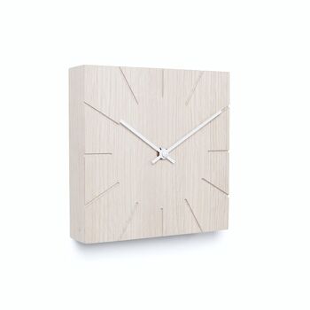 Beam - Horloge de table/murale avec mouvement à quartz - Chêne cérusé - Blanc 1