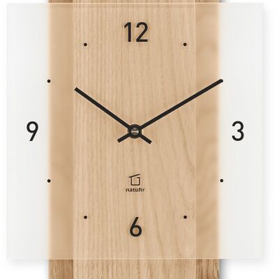 Eichwald - Solid oak wall clock with quartz movement - untreated oak