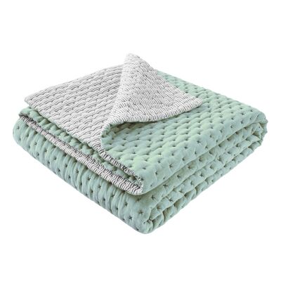 MALO quilted bedspread Green water 170x260 cm