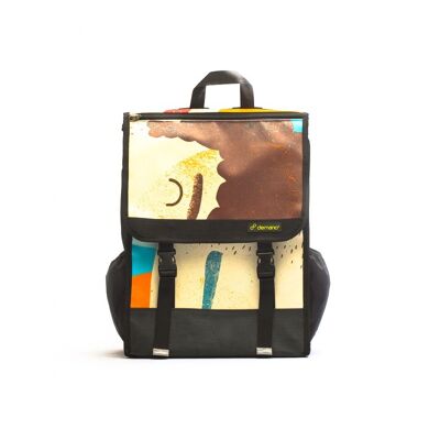 Large Recycled Eco Backpack - Cara - Verdi L