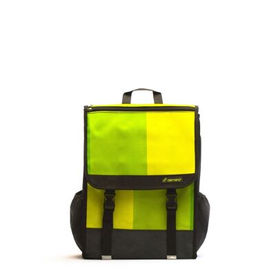 Large Recycled Eco Backpack - Green - Yellow - Verdi L