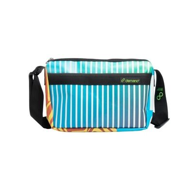 Sarrià S - Eco Recycled Shoulder Bag - Blue-Green