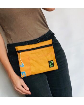 Joan - Mini sac écologique recyclé KiteSurf_jaune 4