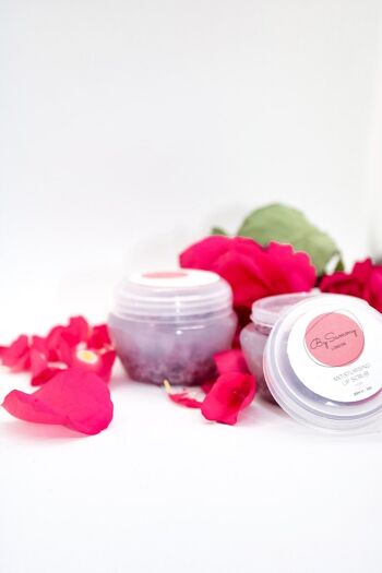 Gommage hydratant pour les lèvres à la rose, produit pour les lèvres, traitement des lèvres, masque pour les lèvres, bio, naturel, soin de la peau fait maison, respectueux de l'environnement, sucre pour les lèvres, gommage végétalien au Royaume-Uni 3