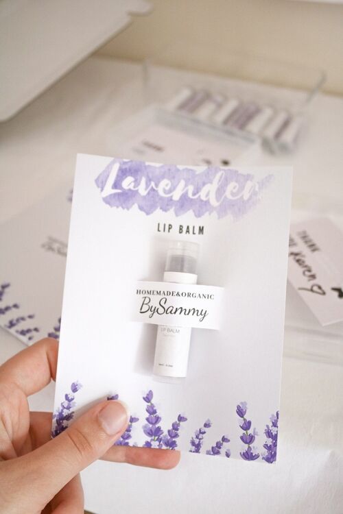 Lavender Lip Balm Holder for Canva, lip balms cards, printable cards, digital art, Canva templates