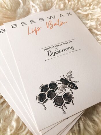 Porte-baume à lèvres en cire d'abeille pour Canva, cartes de baumes à lèvres, cartes imprimables, art numérique, modèles Canva 3