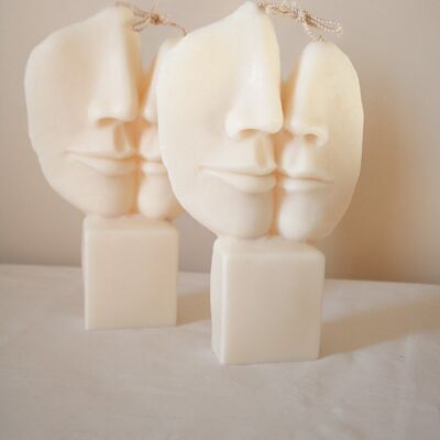 Afecto vela de soja blanca | regalo de san valentin | Regalos de pareja | Regalos de Aniversario | Estética | Vela Decorativa | Decoración minimalista para el hogar
