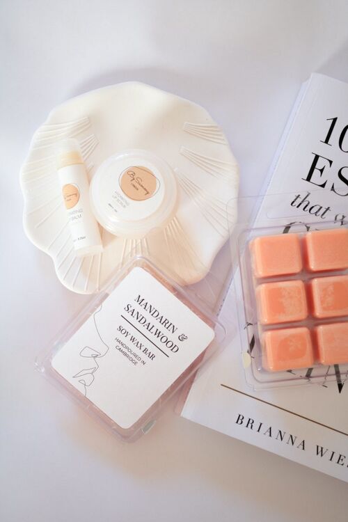 Mandarin & Sandalwood Soy Wax | Coconut Lip Set | Lip balm and Lip scrub | Gift set | Organic Skincare | Cruelty Free | Homemade UK | - Coconut Lip Balm (£6.99)