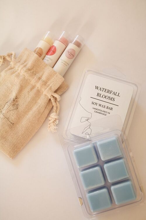 Lip Balm Gift Set | Waterfall Blooms Soy Wax Bars | Honey, Rose, Coconut | gift set | natural | homemade skincare | lip treatment | organic - 1 Lip Balm (£6.99)