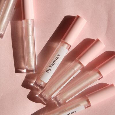 Pink Pearl Lip Gloss | Shiny bubblegum scented | Pink gloss soft moisturizing | Sparkly | Makeup | Handmade | Organic | Beauty gift ideas |