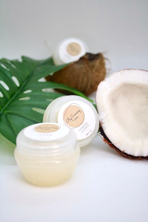 Hydrating Coconut Lip Scrub, lip product, lip treatment, lip mask, organic,natural, homemade skincare, eco-friendly, lip sugar, uk