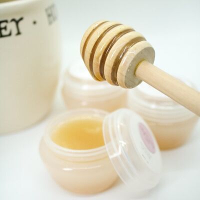 Lip Scrub a base di miele, prodotto per le labbra, trattamento per le labbra, maschera per le labbra, cura della pelle organica, naturale, fatta in casa, eco-friendly, zucchero per le labbra, sale marino, Regno Unito