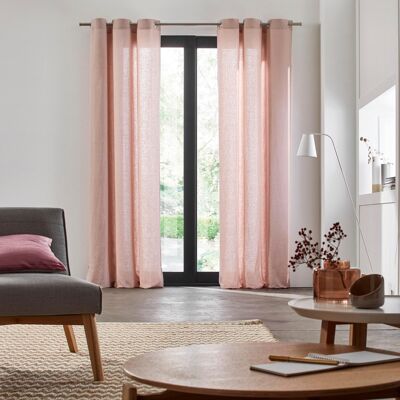 CARLINA Pink eyelet curtain 140x350 cm