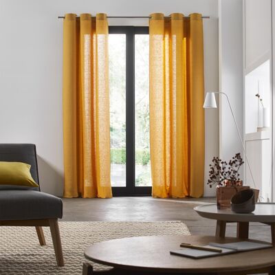 CARLINA Ocher Eyelet Curtain 144x280 cm