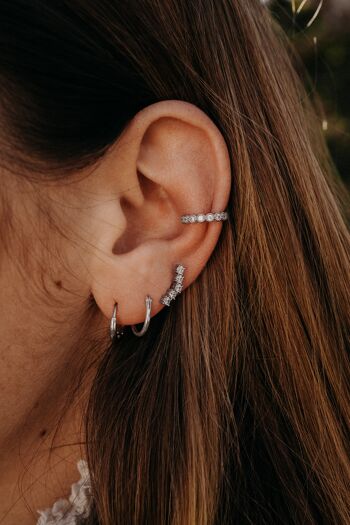 Boucle d'oreille Piercing Anastasia - argenté 2