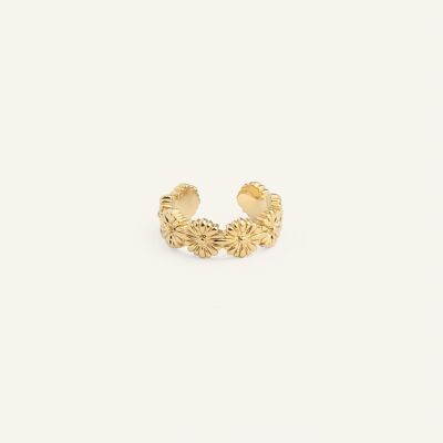 earring-earcuff-flower-gold-plate