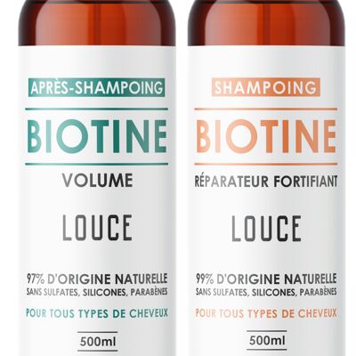 Shampoo e balsamo alla biotina