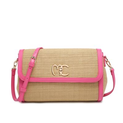 Bolso clutch grande Deva fucsia