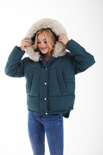 OVERSIZED DIP BACK PUFFER - Anthracite 3