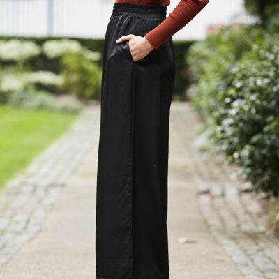 LUX WIDE LEG TROUSERS - Olive