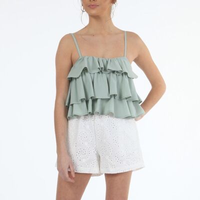 SAGE TRIPLE LAYER TOP - Sage