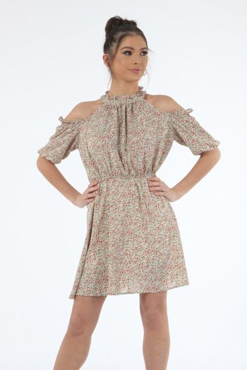 ROBE FLORAL ÉPAULE FROIDE - Multi 5