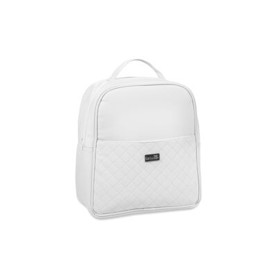 Sac a dos en polycuir rombo blanc