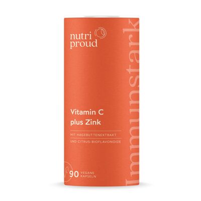 Sistema immunitario forte: vitamina C con zinco + rosa canina + bioflavonoidi