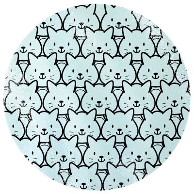 Because Cats Circular Glass Chopping Board