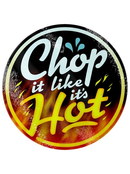 Chop It Like It's Hot Glass Chopping Board