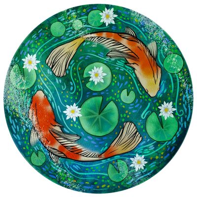 Koi Pool Glass Chopping Board