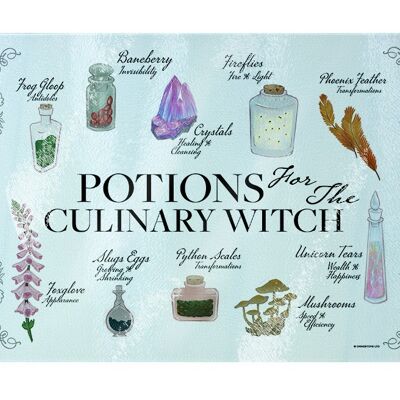 Potions For The Culinary Witch Kleines rechteckiges Schneidebrett