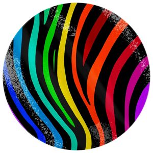 Planche à découper circulaire en verre Rainbow Stripes