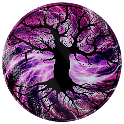 The Tree Of Life Circular Glass Chopping Board