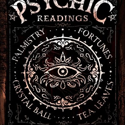 Psychic Readings Large Tin Sign
