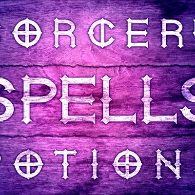 Sorcery, Spells & Potions Tin Sign