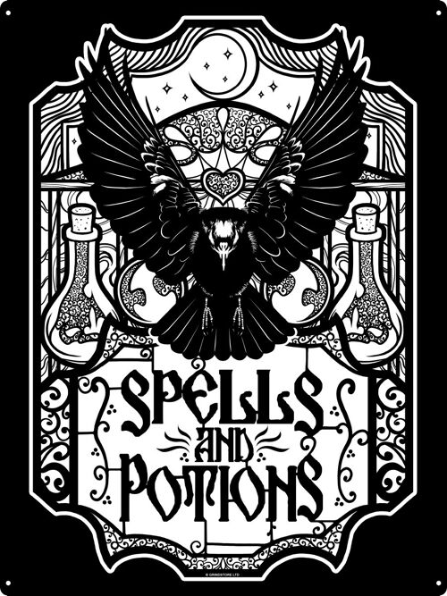 Spells & Potions Large Tin Sign