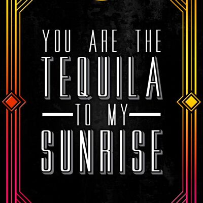 You Are The Tequila To My Sunrise Trinkblechschild