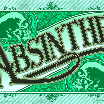 Absinth Mini-Blechschild