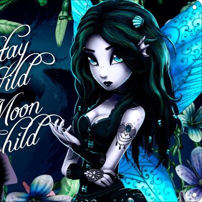 Hexxie Brooke Stay Wild Moon Child Mini Tin Sign