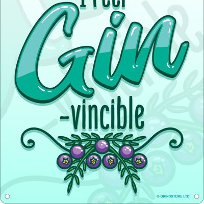 I Feel Gin-Vincible Mini Tin Sign