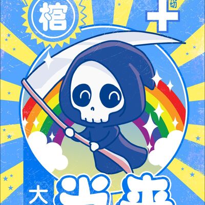 Kawaii Reaper Mini Tin Sign