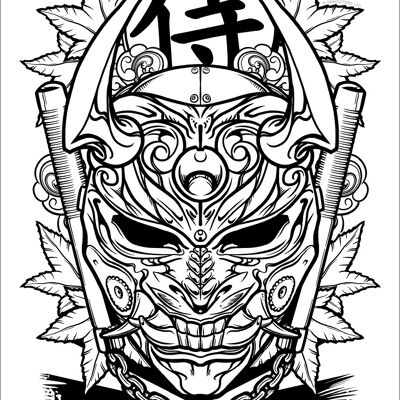 Unorthodox Collective Ashigaru Mask Mini Plaque en Métal