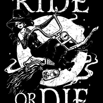 Mini cartel de chapa Witches Ride or Die